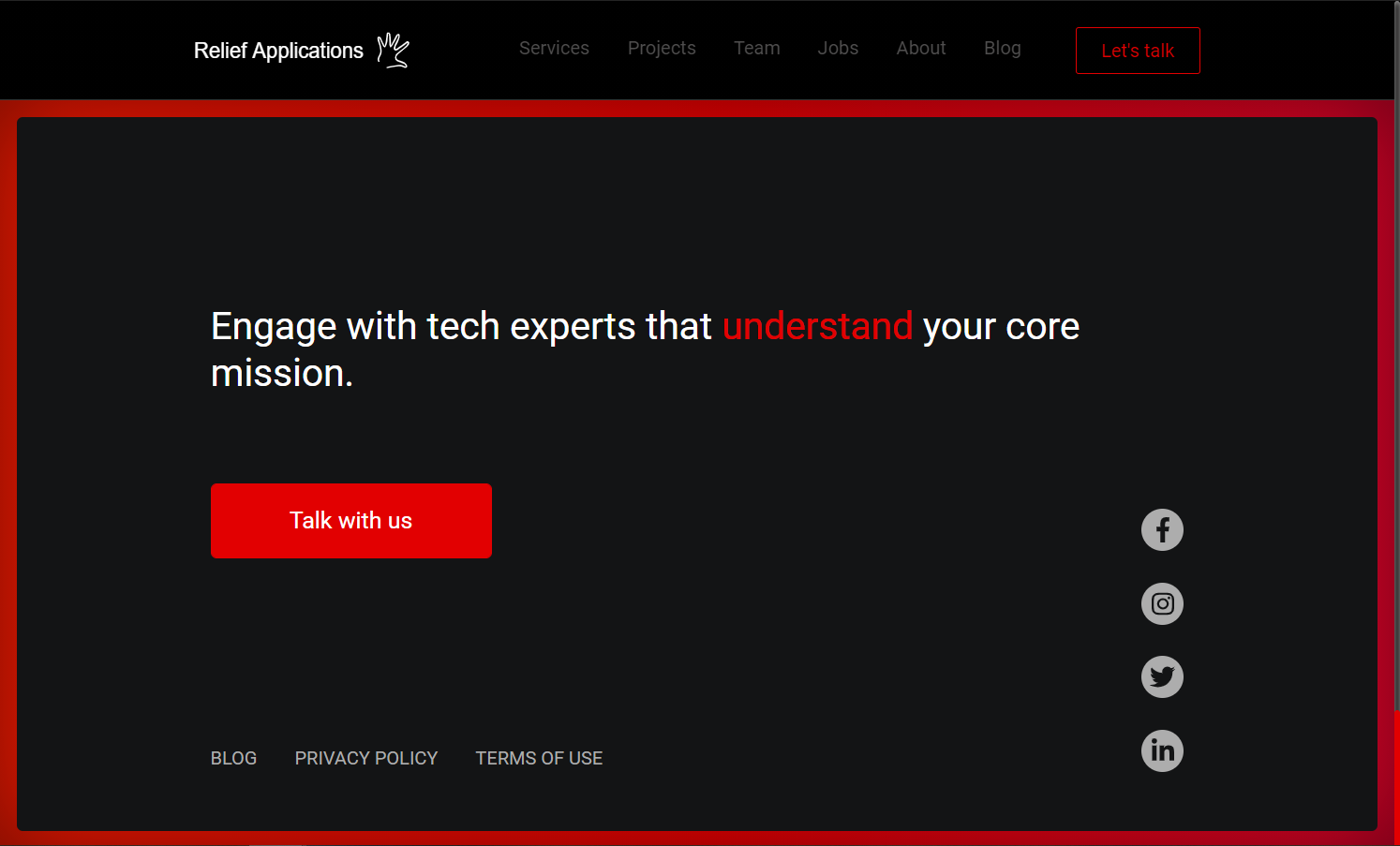Modern footer