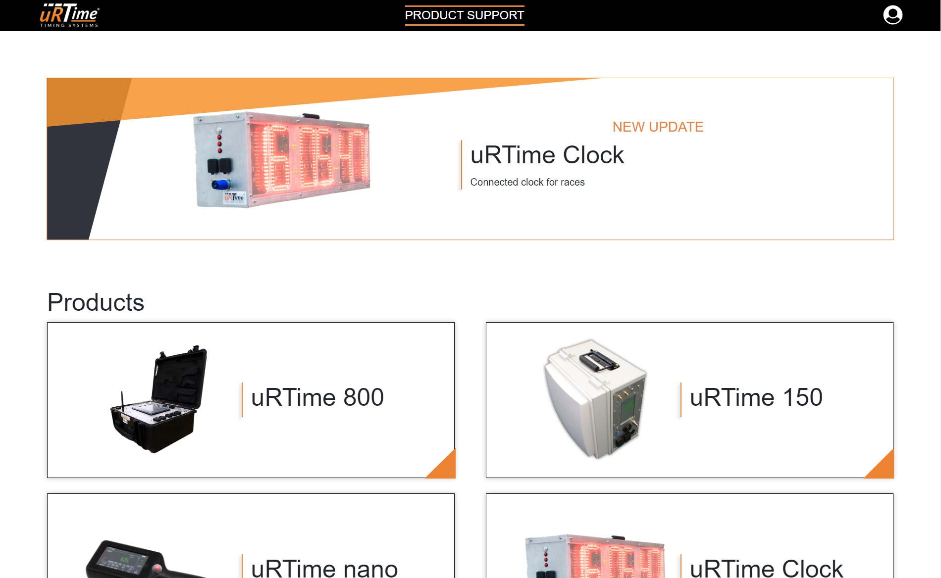 Products page